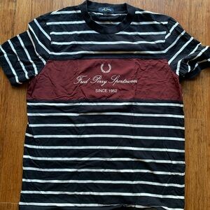 Fred Perry striped t shirt size large
